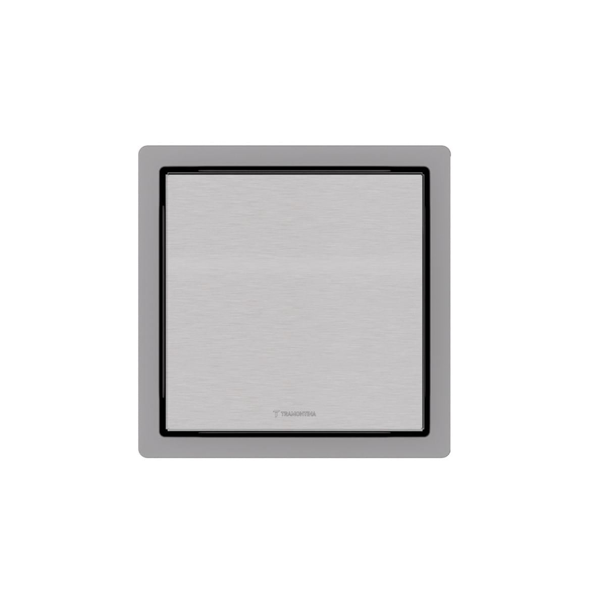 Ralo Neo Square Tramontina em Aço Inox 15 x 15 cm