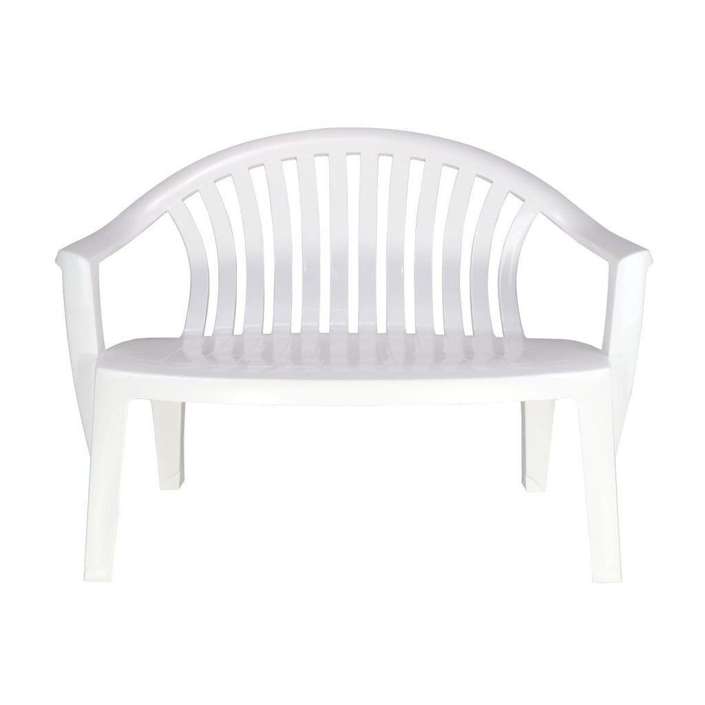 Banco Tramontina Leme 114 cm em Polipropileno Branco