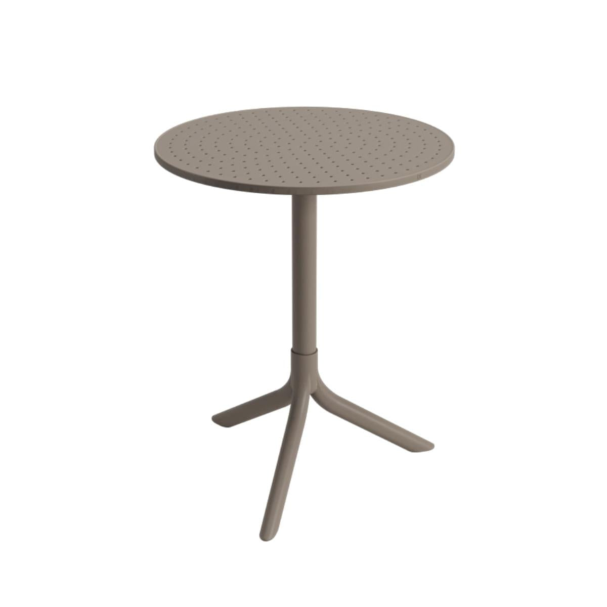 Mesa Redonda Livy Aurah 60x74,5cm Taupe em Polipropileno Plaxmetal