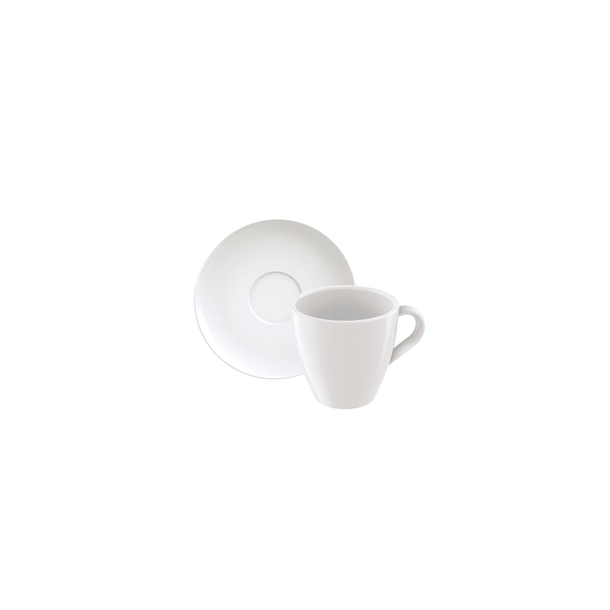Conjunto Xícaras de Capuccino e Pires Tramontina em Porcelana 200 ml 12 Peças Outlet