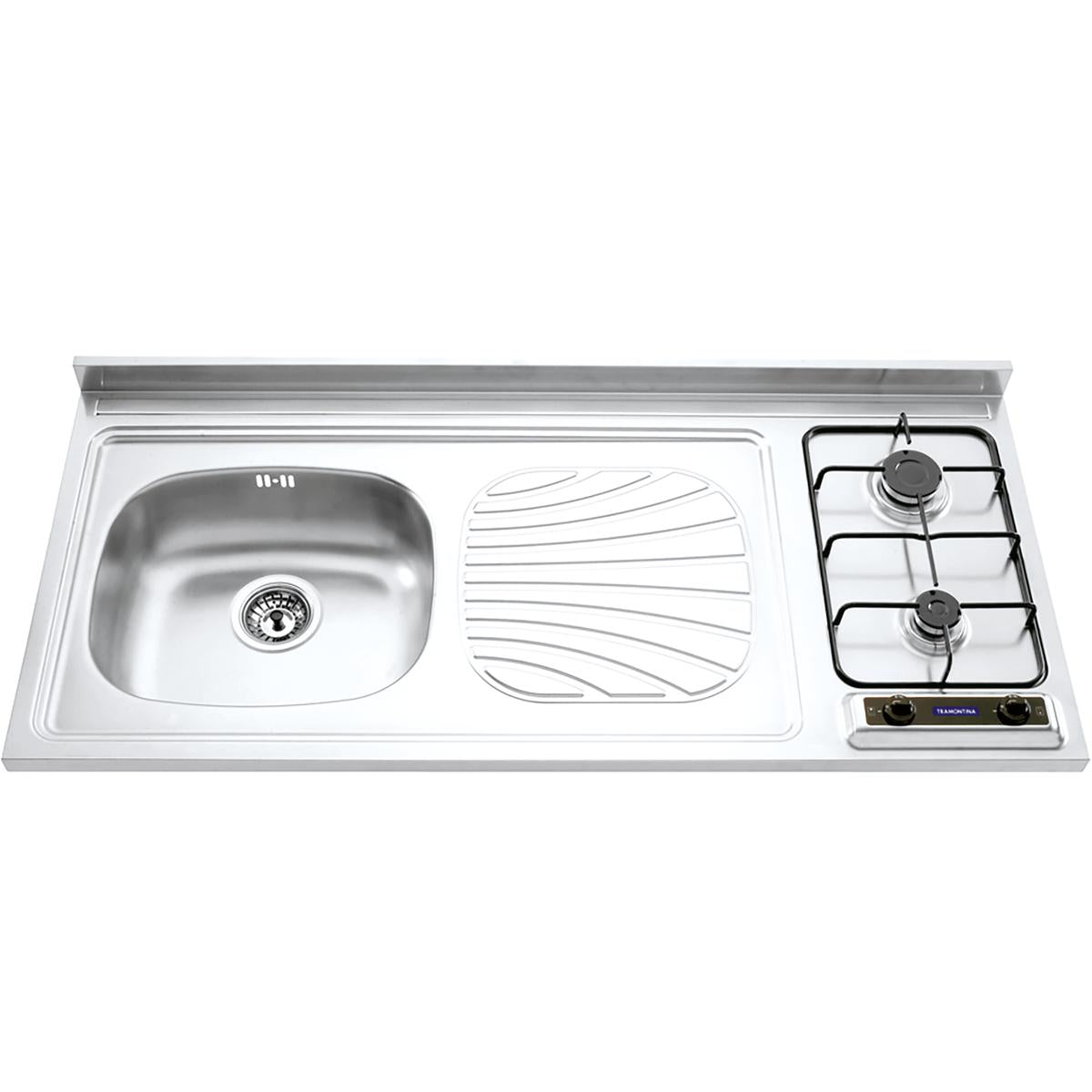 Pia-fogão Tramontina em aço inox 120 x 55 cm 93710103