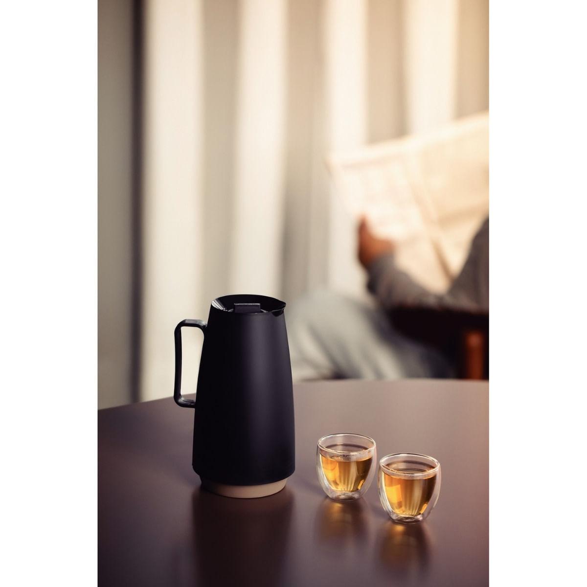 Bule Térmico Tramontina Exata 500ml Preto com Ampola de Vidro