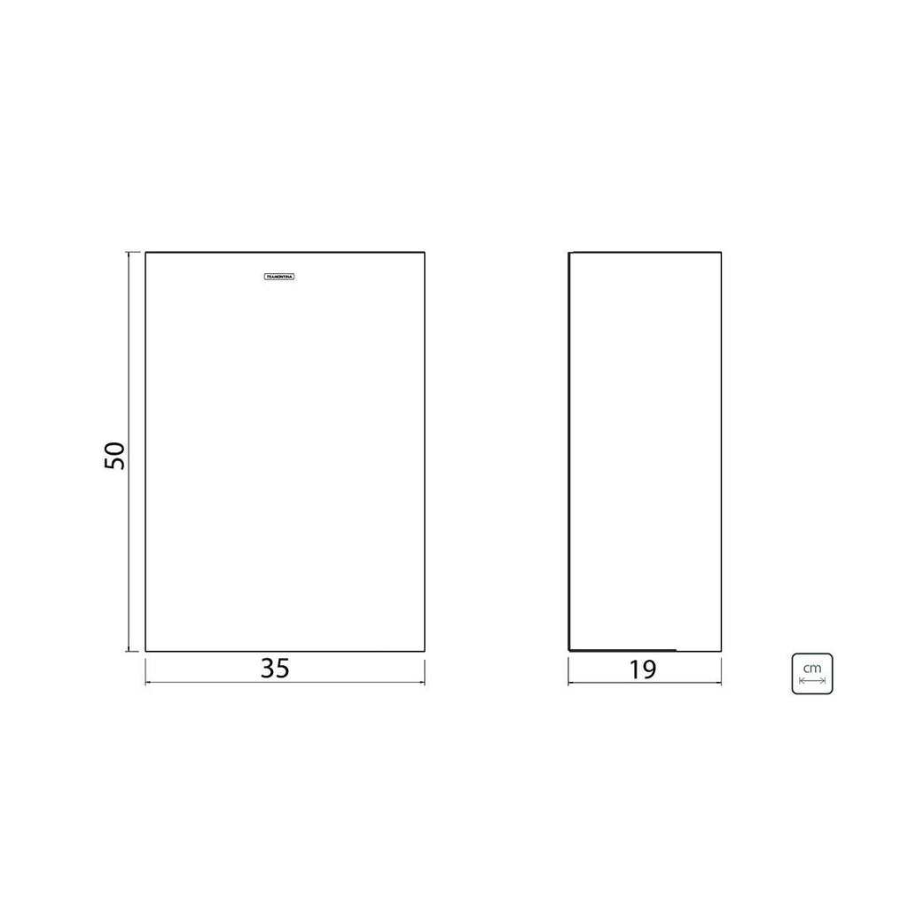 Lixeira Tramontina Wall 30 Litros em Aço Inox para Fixação na Parede