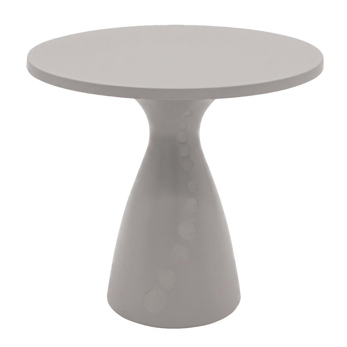 Mesa Flut 80cm Redonda em Polietileno Concreto Tramontina