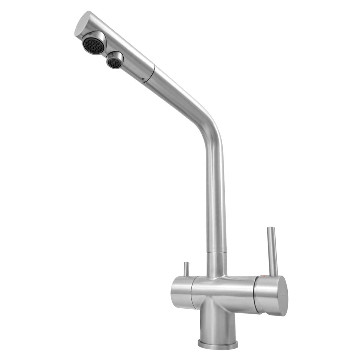 Misturador Monocomando Tramontina Monde Filter em Aço Inox com Saída Adicional para Água Filtrada com Filtro 3M
