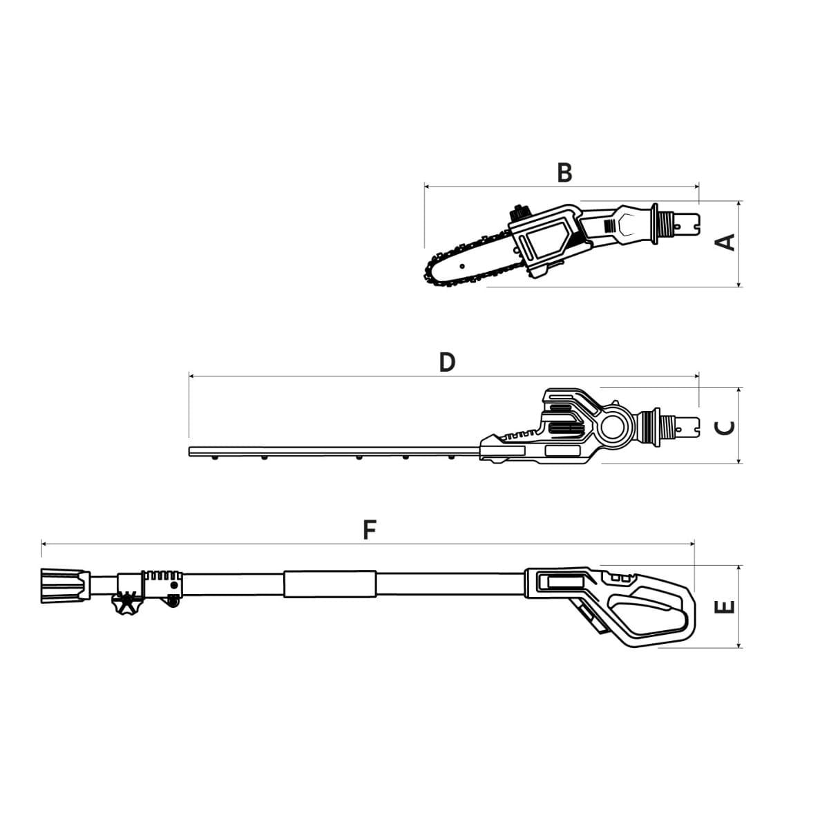 Kit Podador de Altura e Aparador de Cerca Viva 20V Tramontina Sem Bateria e Carregador