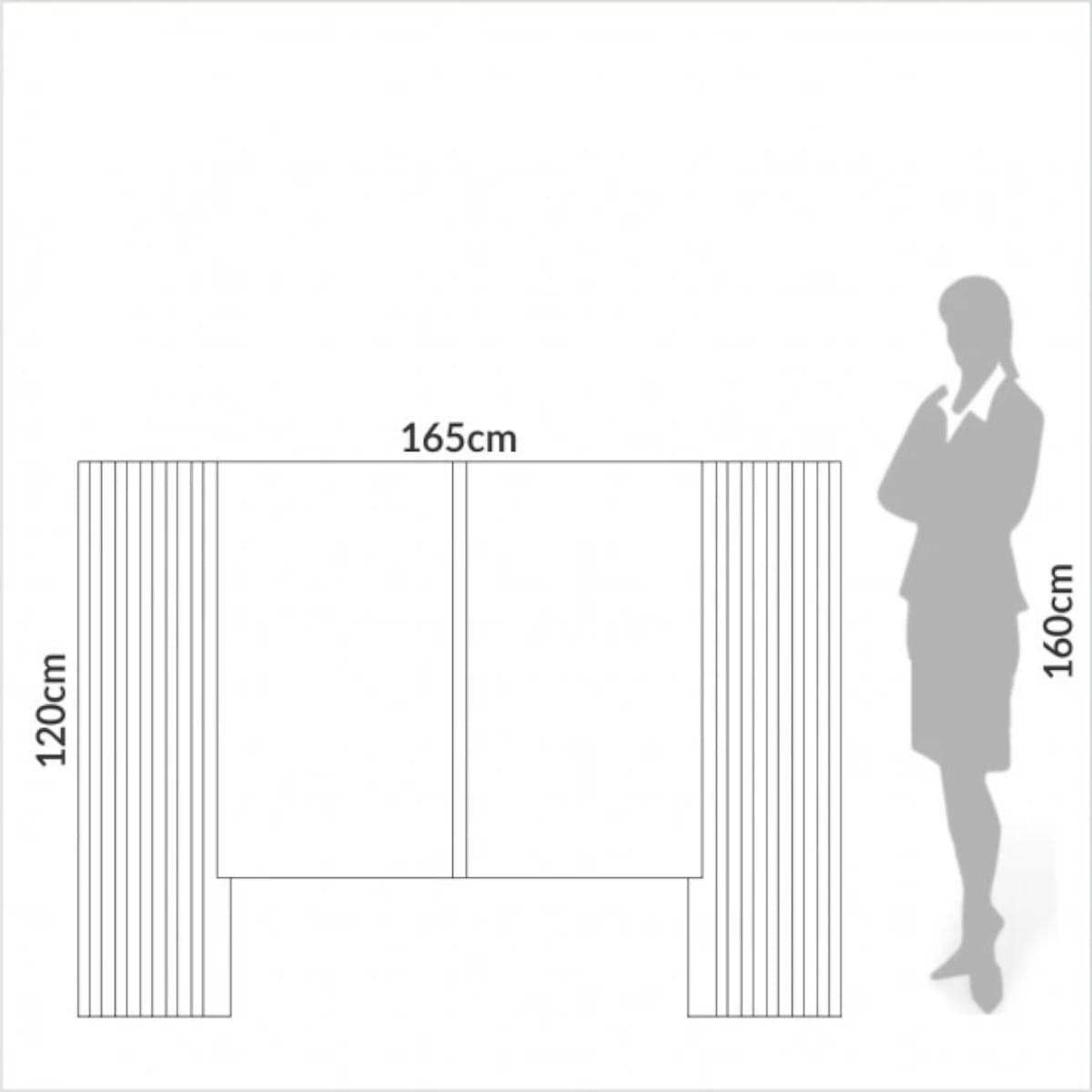 Cabeceira Solteiro 165x120cm em MDF Off White Freijó Dalla Costa