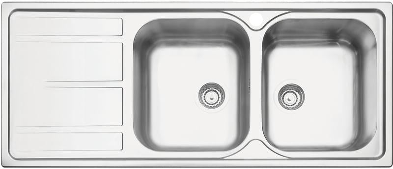 Cuba de Sobrepor Inox Acetinado 116x50cm Marea 2C 34 Plus Tramontina 93907123
