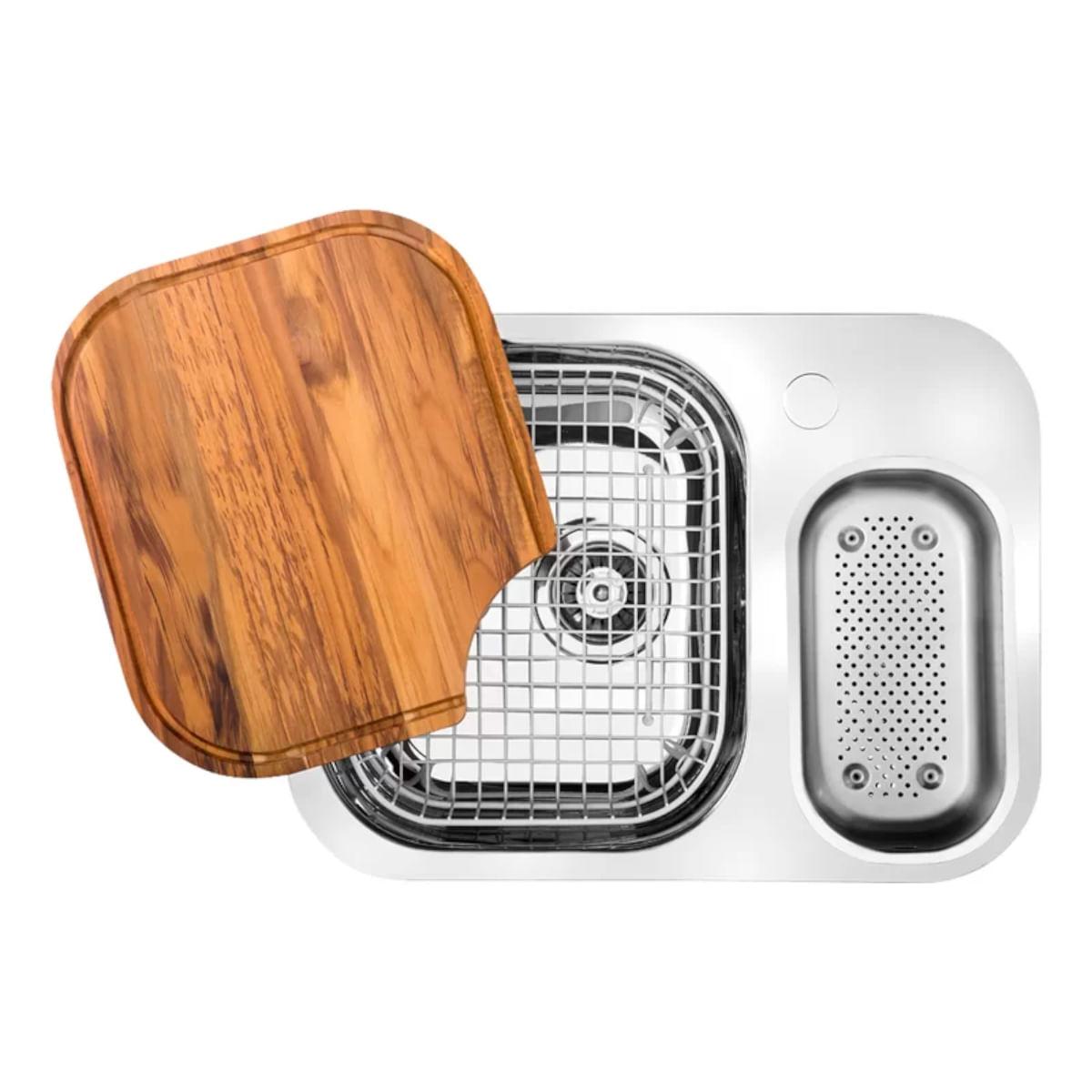 Cuba de Embutir Docol Lift 54,5x40 cm em Aço Inox Alto Brilho com Acessórios