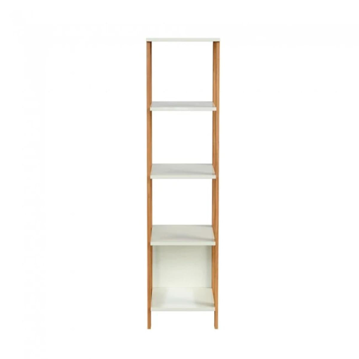 Estante 5 Prateleiras MDF 33x44x135 cm F28 Off White Freijó Dalla Costa
