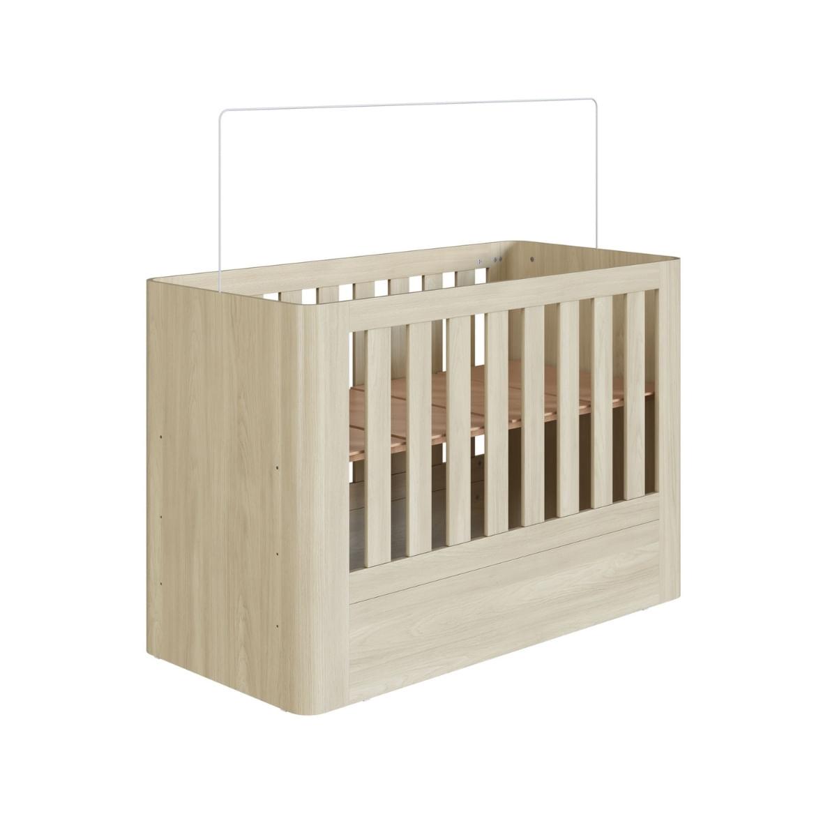 Berço Curvo com Colchão Essencial Carvalho Araguaia 133x64x90 cm Completa Móveis