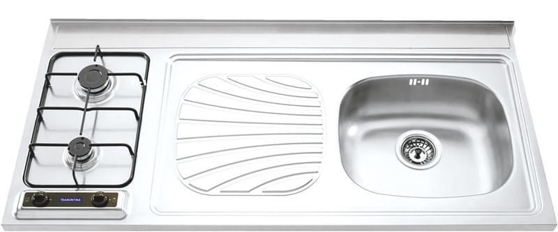 Pia Fogão Gás Inox 1200x600mm CUBA A DIREITA Tramontina 93722103