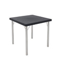 Mesa Geo Tramontina Beta Quadrada 79 cm em Polipropileno Grafite com Base em Alumínio Polido