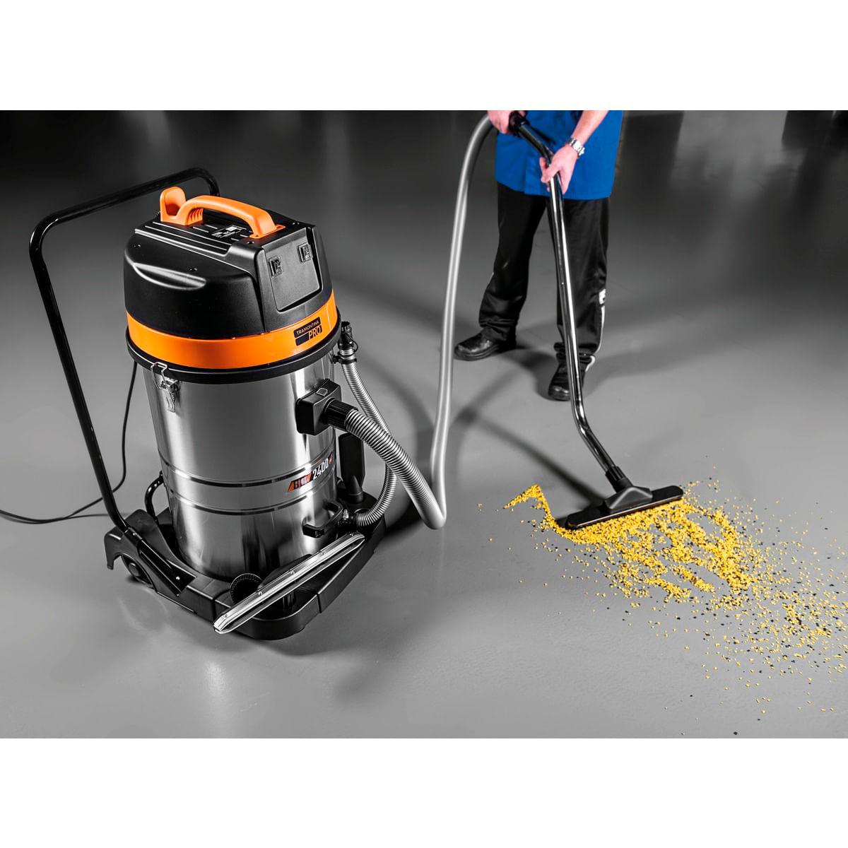 Aspirador de pó Tramontina 80 Litros em Aço Inox para sólidos e líquidos 2400 W