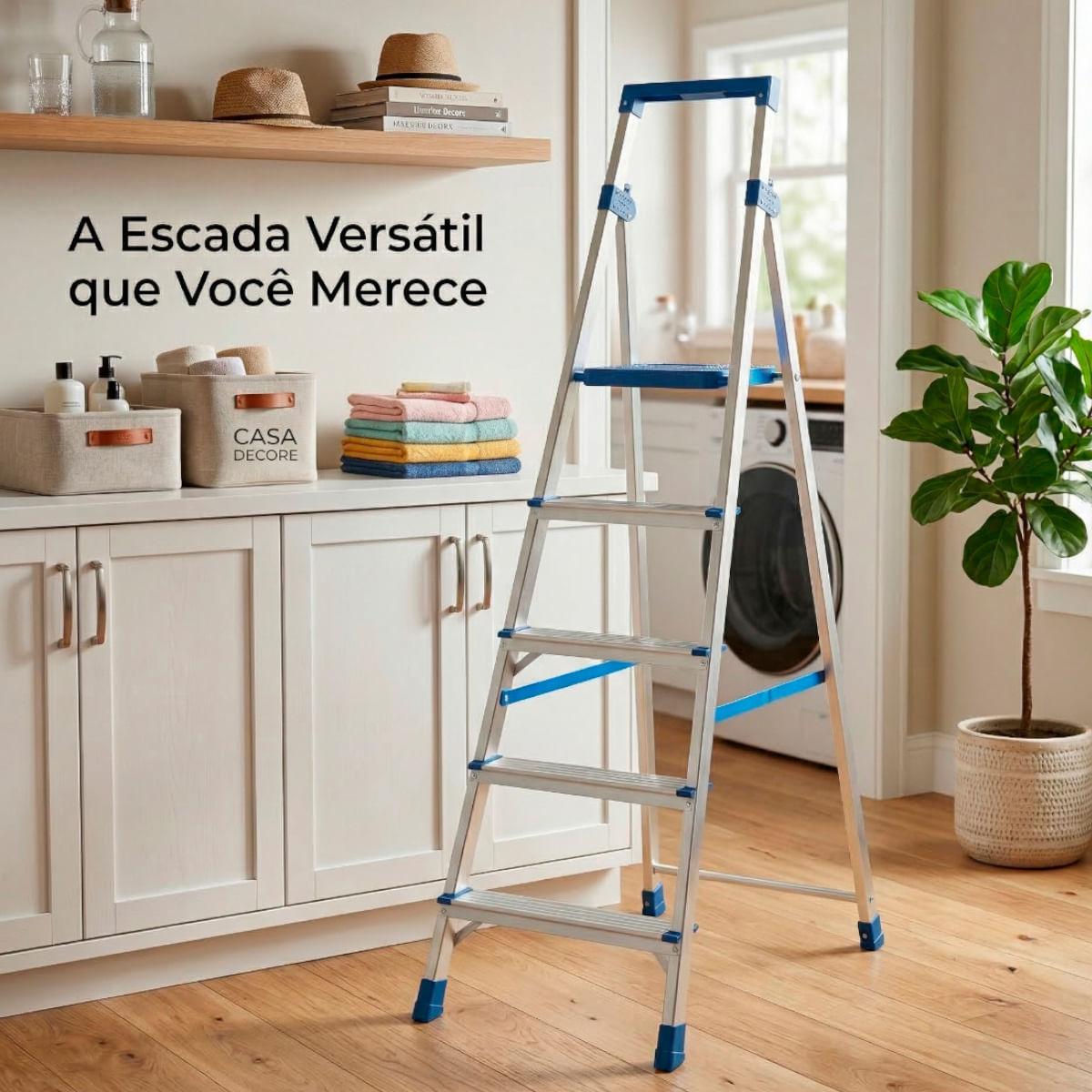 Escada de Alumínio Tramontina 5 Degraus