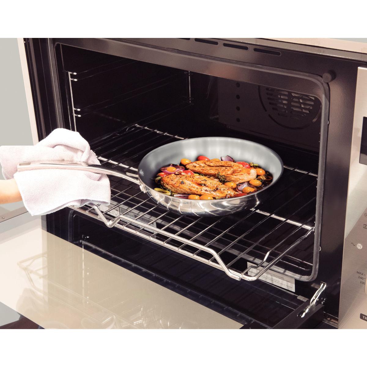 Frigideira Tramontina Grano Aço Inox e Corpo Triplo 26 cm 2,2 L