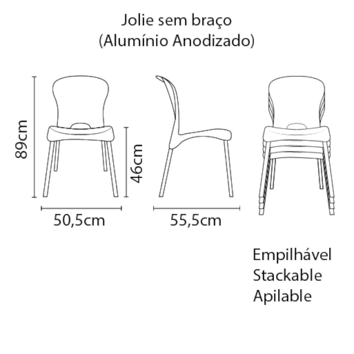 Cadeira Tramontina Jolie Vermelha em Polipropileno com Pernas Anodizadas