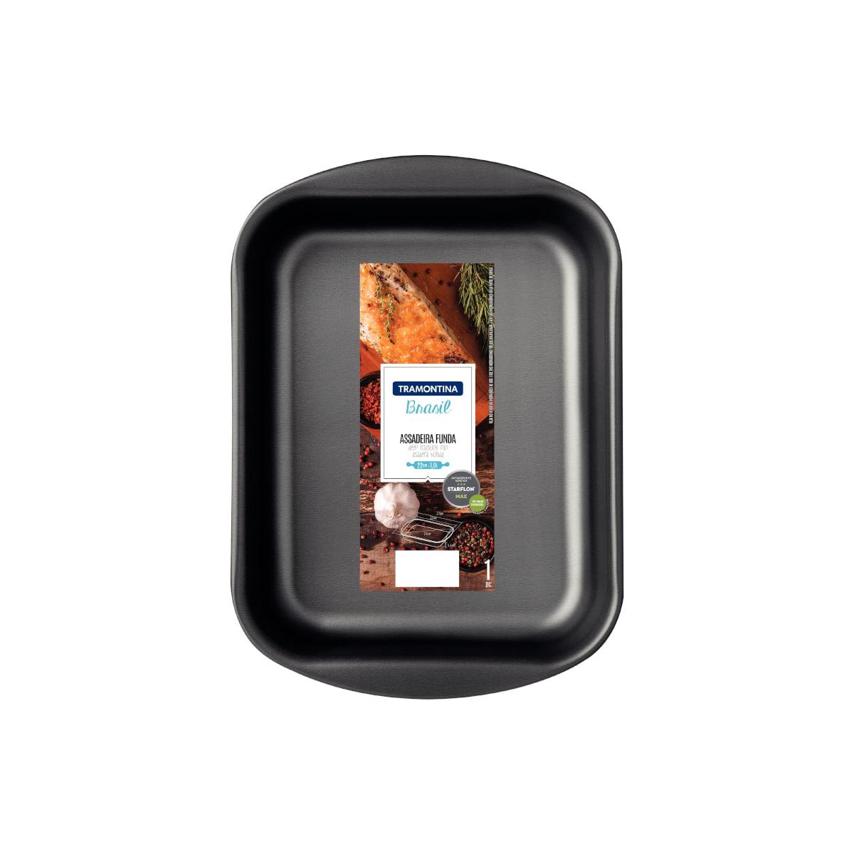 Assadeira Funda Tramontina Grafite 22cm Antiaderente Starflon Max 1,9L