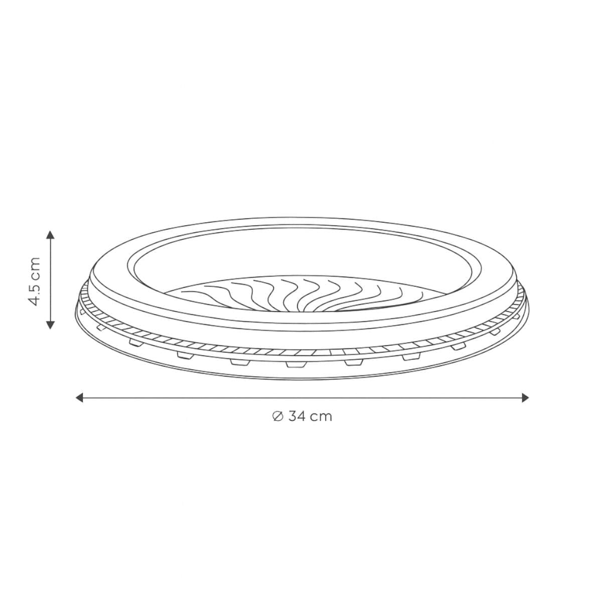 50un Bandeja Pizza Plástica Transparente G60 Rasa 30x4cm Galvanotek