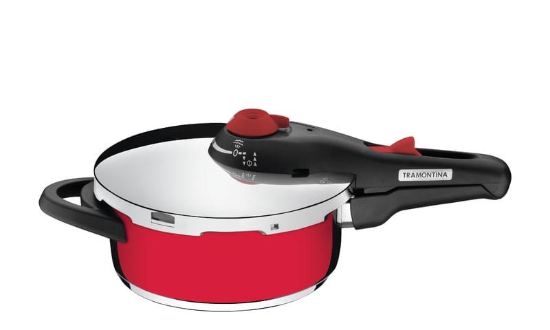 Panela de Pressão Inox 3 Litros Vermelha Tramontina 62511226