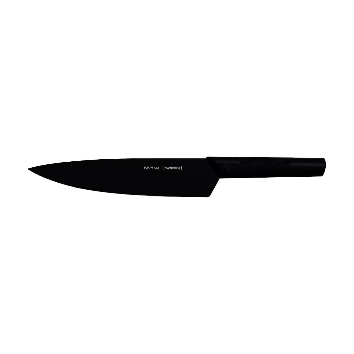 Faca Chef Tramontina Nygma em Aço Inox e Polipropileno Preto 8"