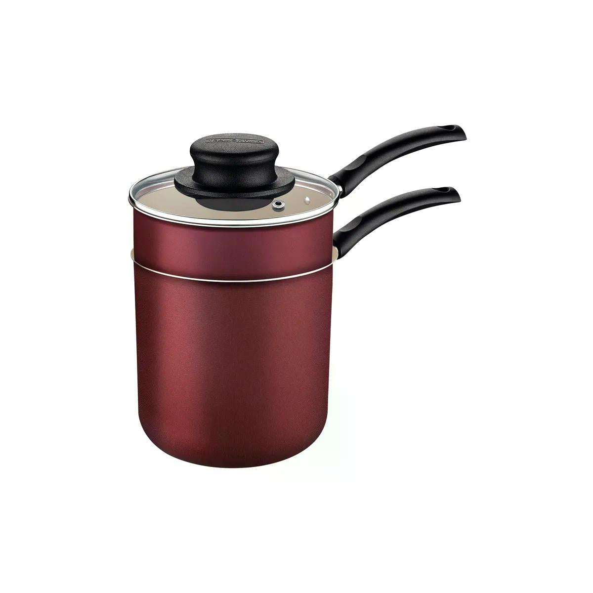 Cuscuzeira Tramontina Turim em Alumínio com Revestimento Interno e Externo em Antiaderente Starflon Max Vermelho 10 cm 0,8 L