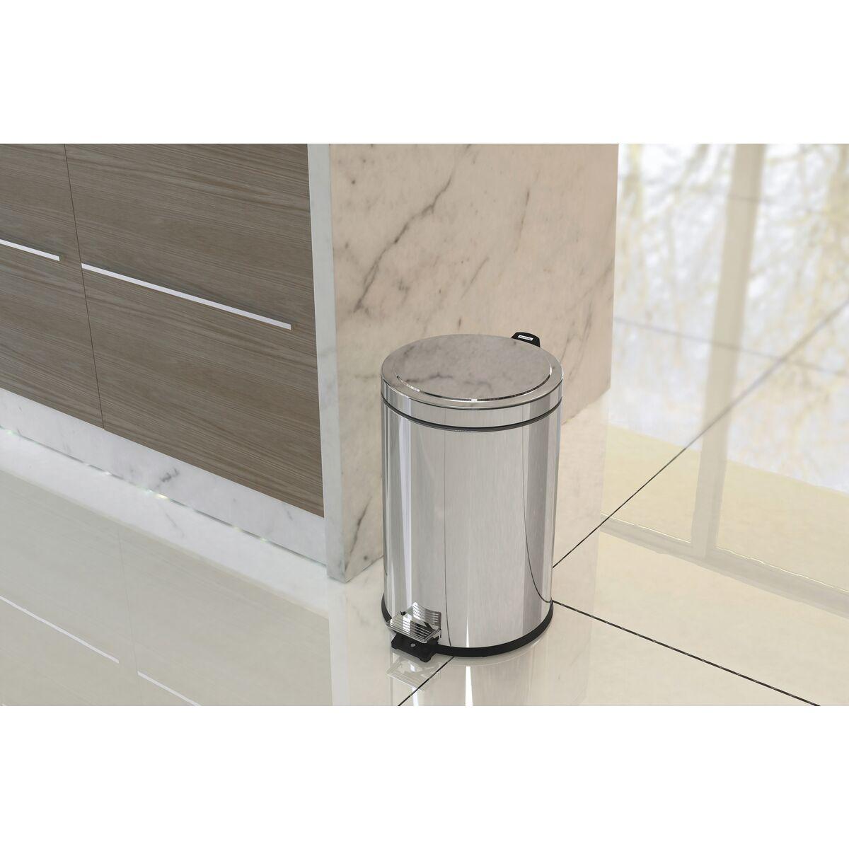 Lixeira Inox com Pedal Tramontina Brasil com Acabamento Polido e Balde Interno Removível 20 L