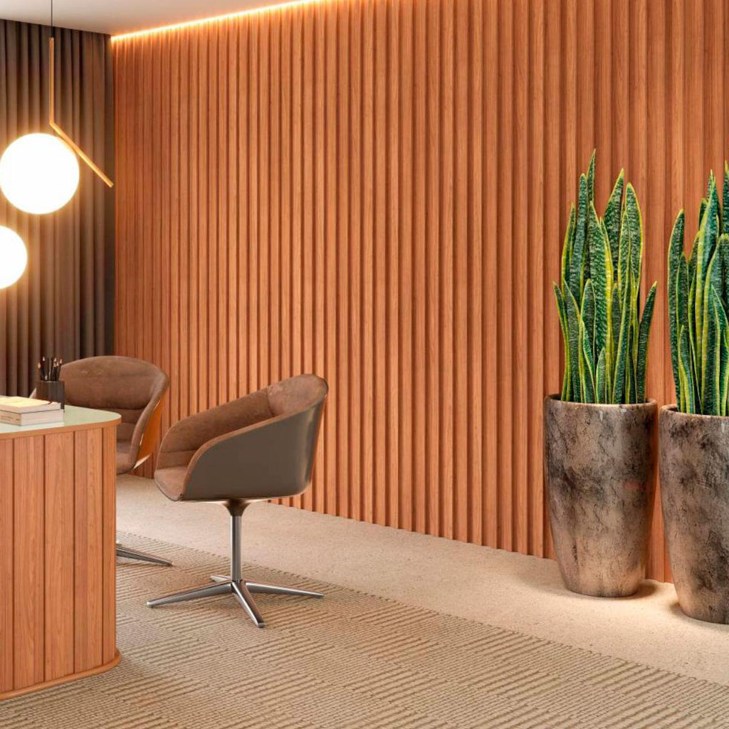 Painel Ripado em MDF 134x250 cm Freijó PA75JJ Dalla Costa
