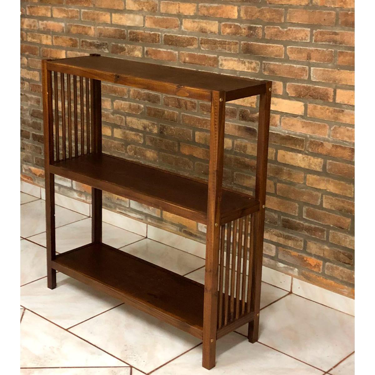 Estante Multiuso 3 Prateleiras 91 x 97 x 28 cm Castanho Escuro Delhi Tramontina