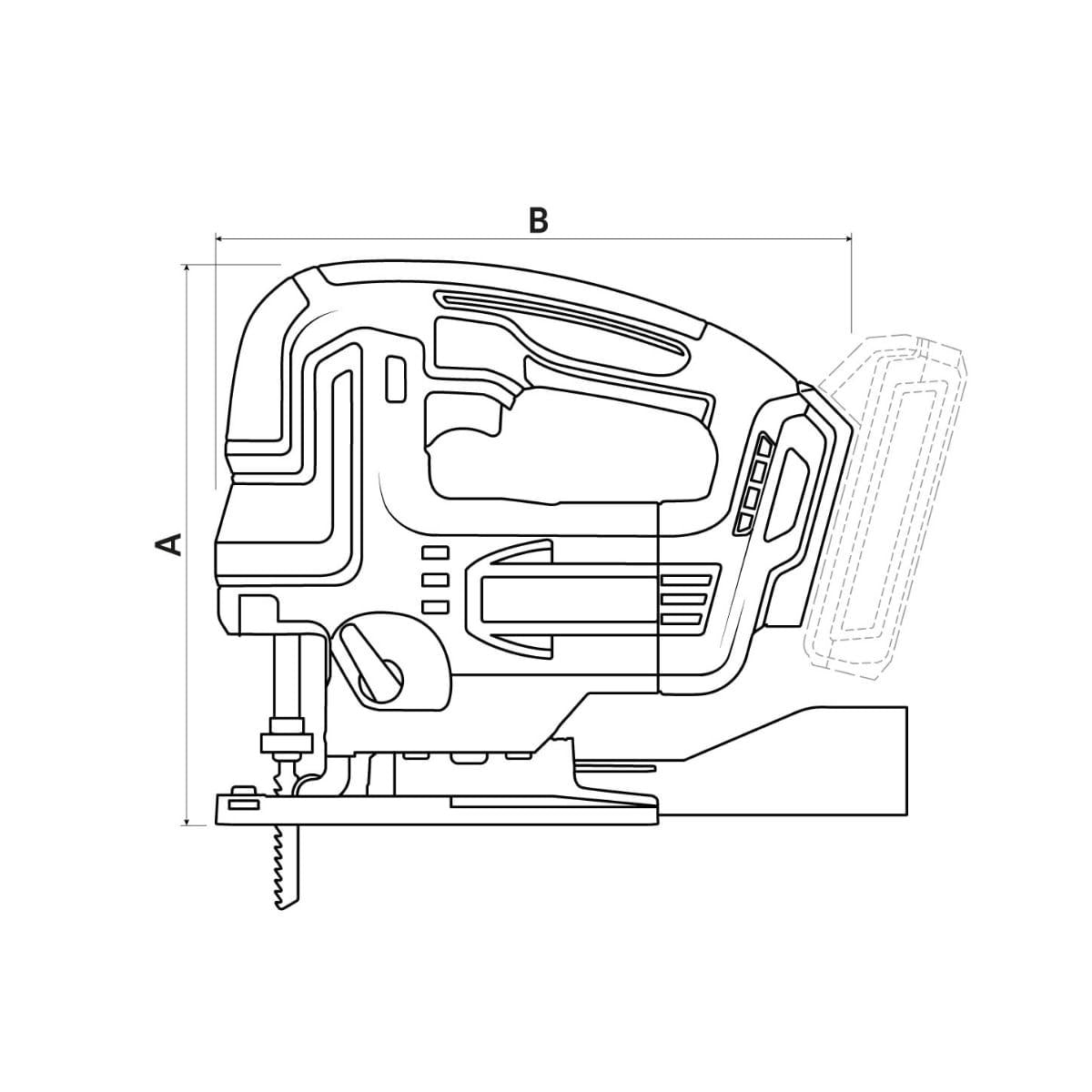 Serra Tico-Tico 20V 3000 Rpm Tramontina Sem Bateria e Carregador
