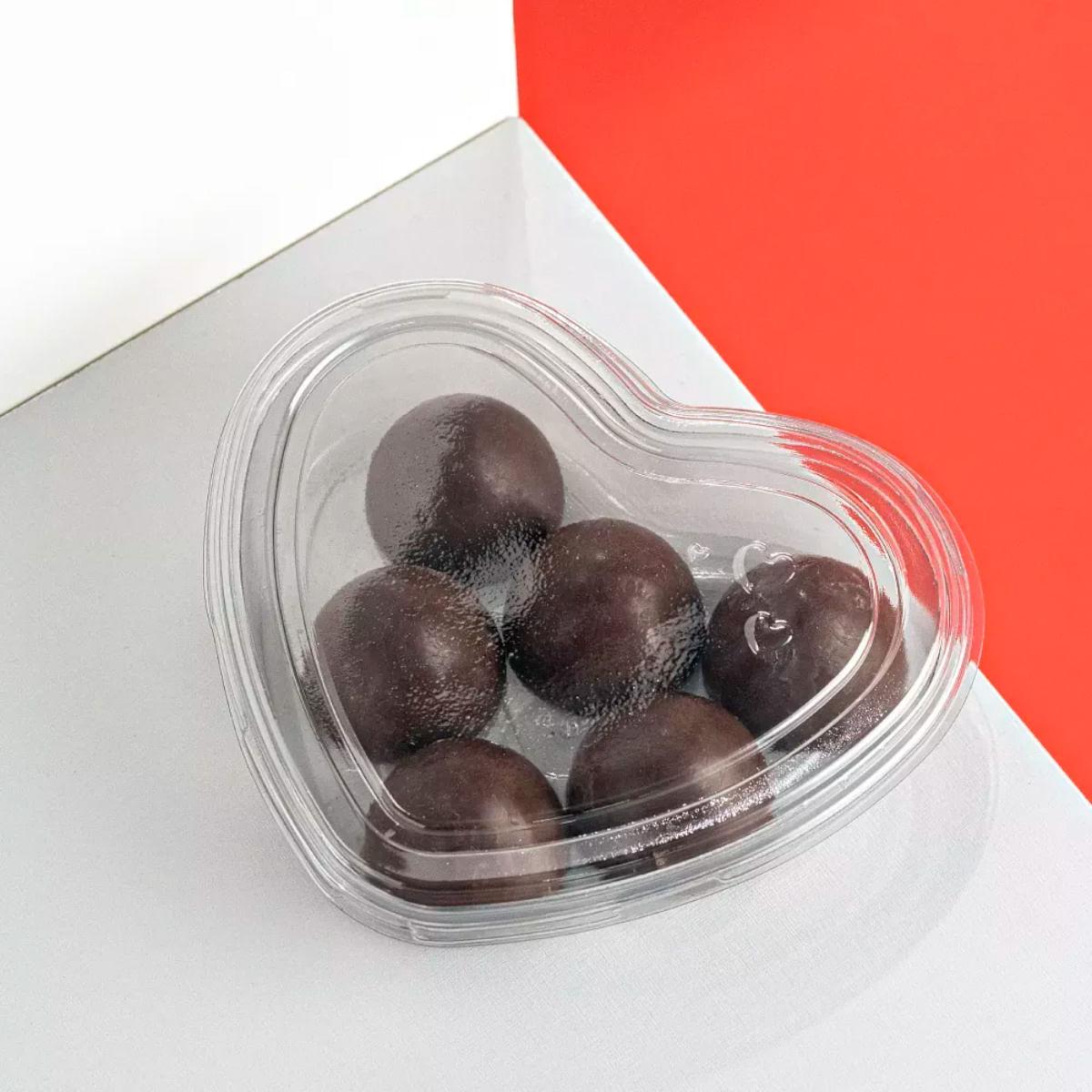 200un Embalagem Plástica Coração para Doce G620 Transparente Galvanotek Festas e Confeitaria