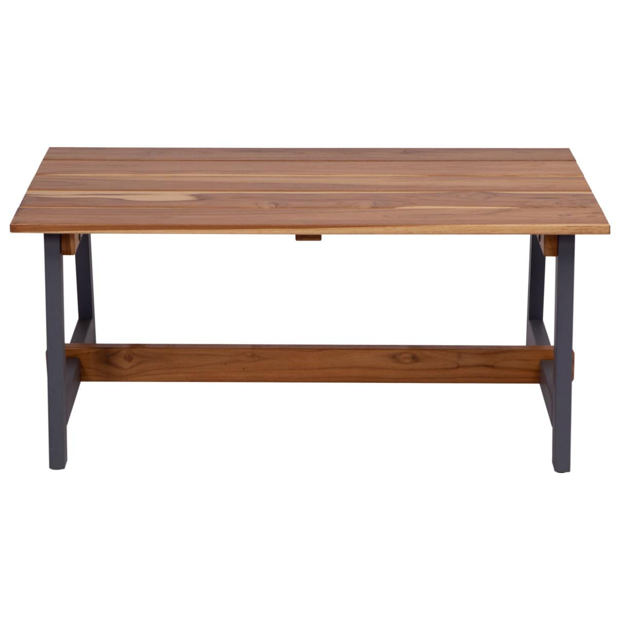 Mesa de Centro Tramontina Mistral em Madeira Teca e Tauari com Acabamento Envernizado 90 x 52 cm