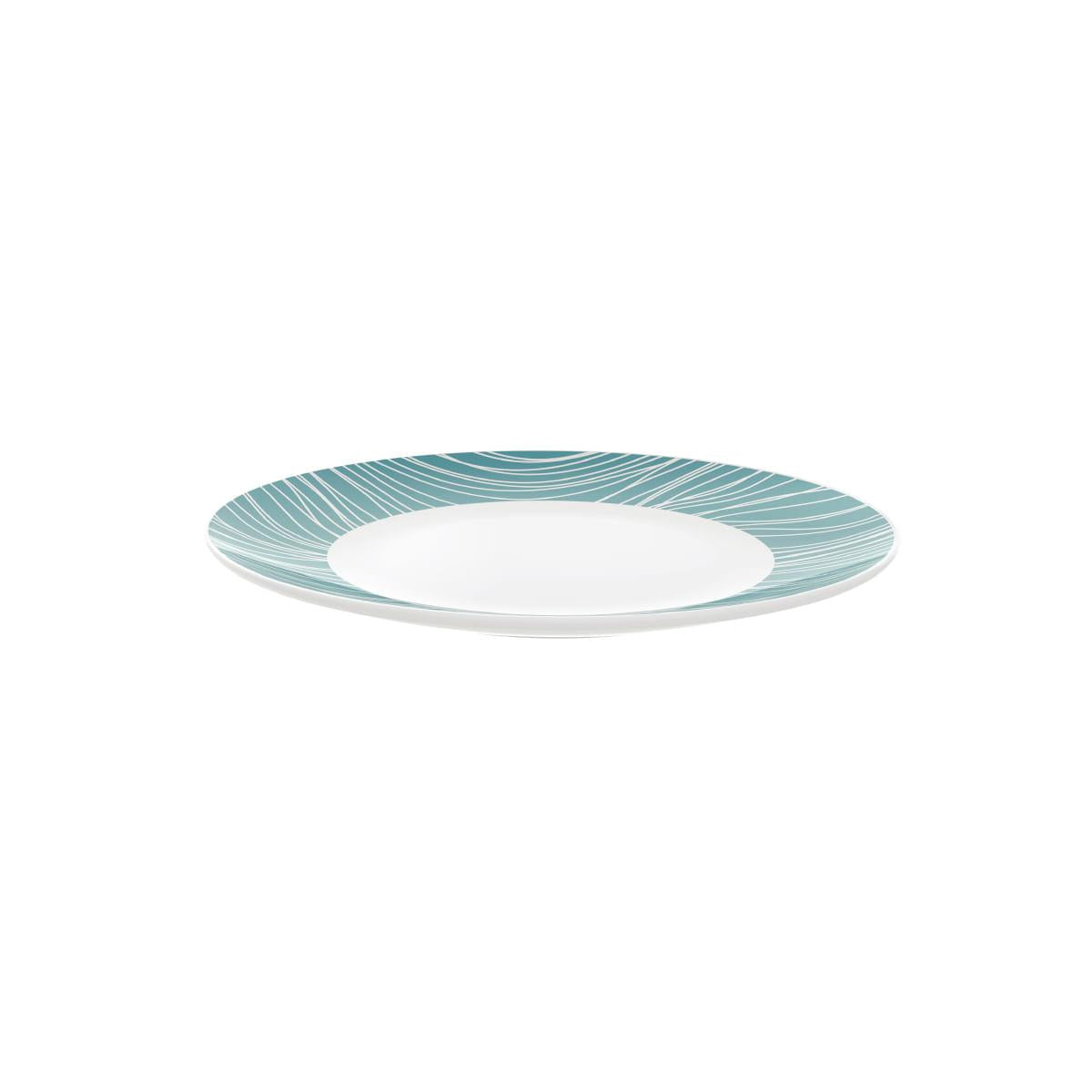 Prato Raso Tramontina Clarice em Porcelana Decorada 25 cm
