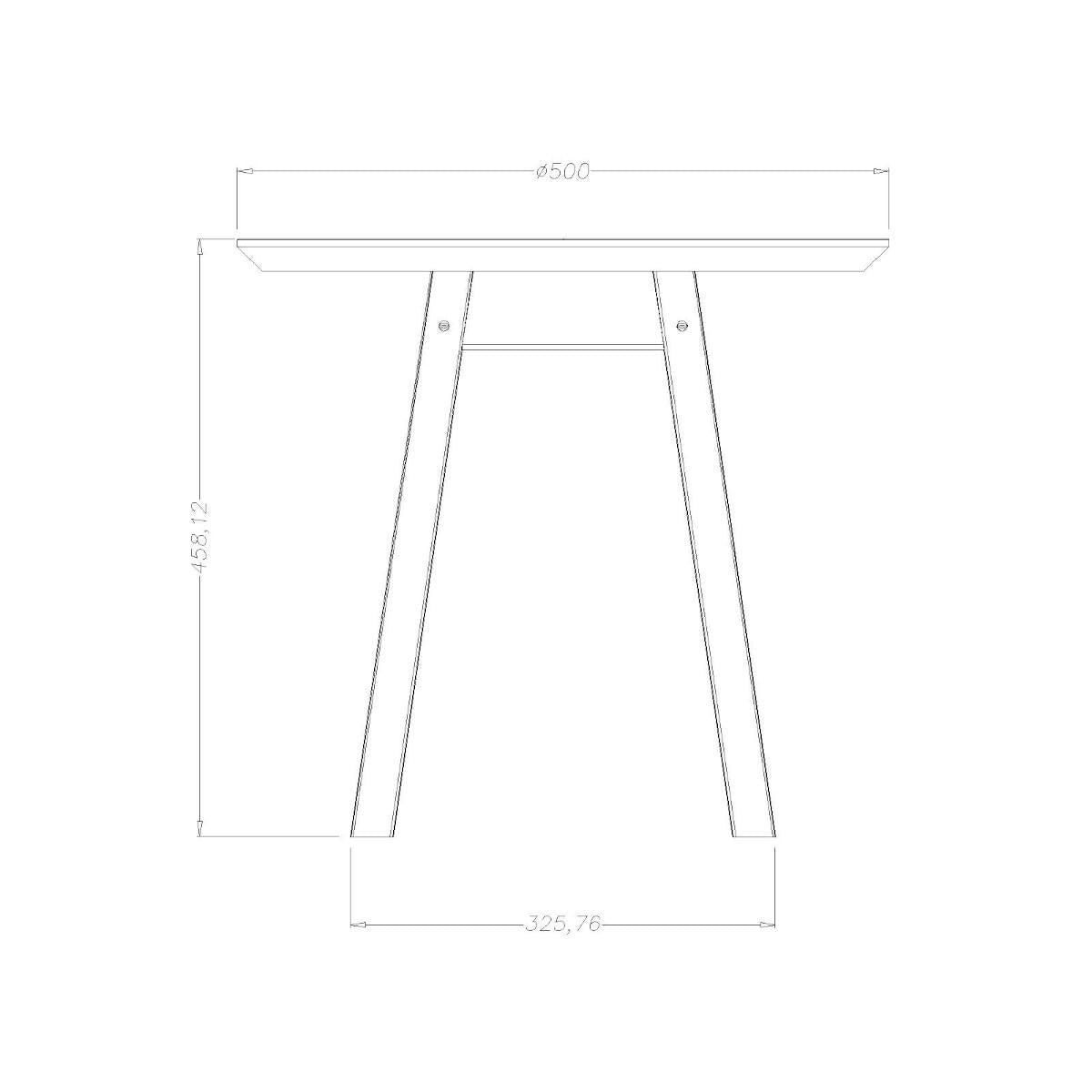 Mesa Lateral de Madeira Redonda Baixa 50 x 46 cm Vermelha Tramontina 91453050