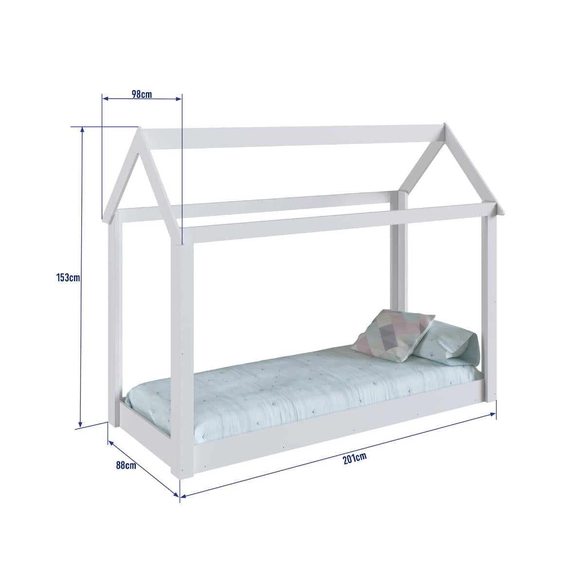 Cama Infantil Montessoriana Branca BY400 Completa Móveis