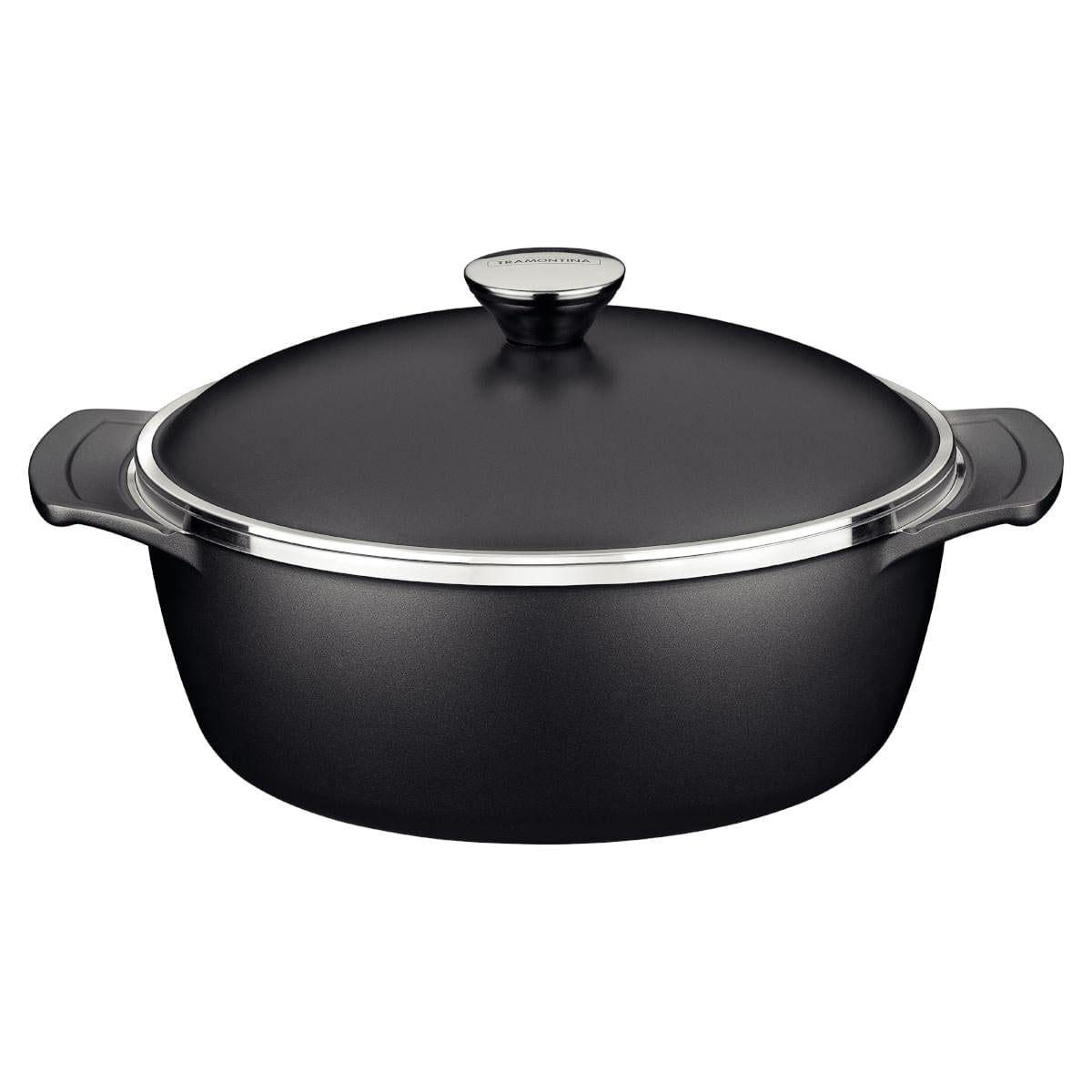 Caçarola Tramontina Lyon em Alumínio Starflon 30 cm 6,8 Litros Preto