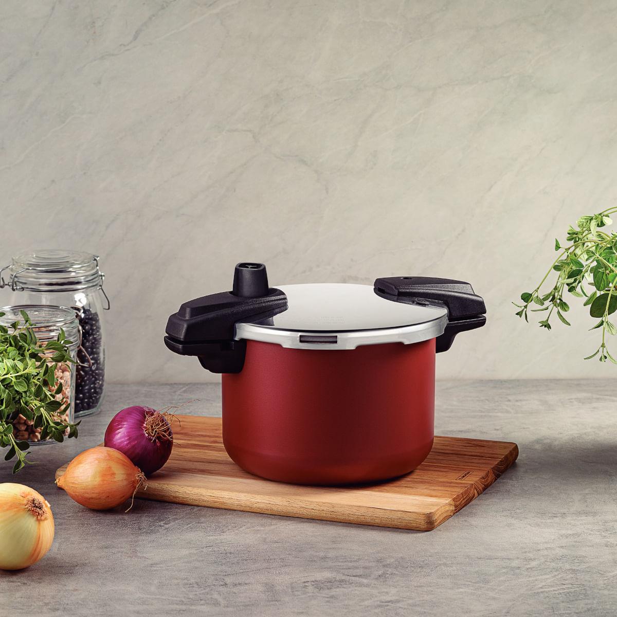 Panela de Pressão Tramontina Arizona em Alumínio Antiaderente Starflon Max Vermelho 20 cm 4,5 L