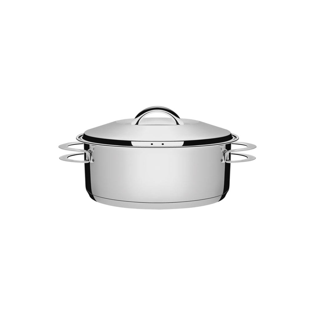 Caçarola Tramontina Solar Rasa em Aço Inox Fundo Triplo com Tampa e Alças 20 cm 2,9 L