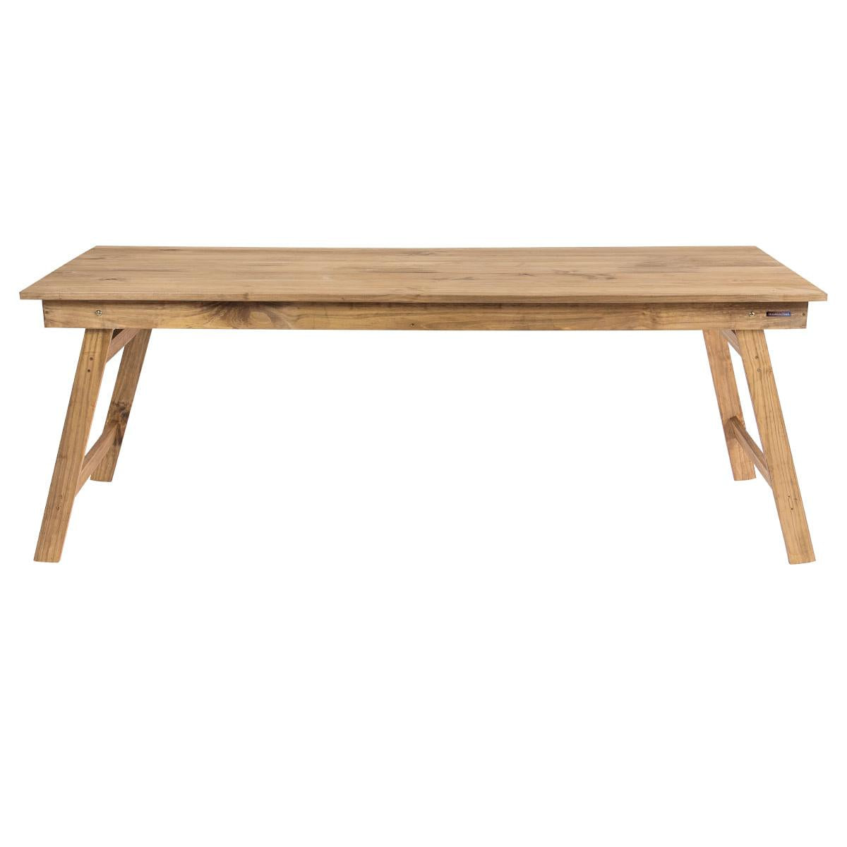 Mesa de Madeira Naturalle Dobrável Rústica 200 x 80 cm Tramontina