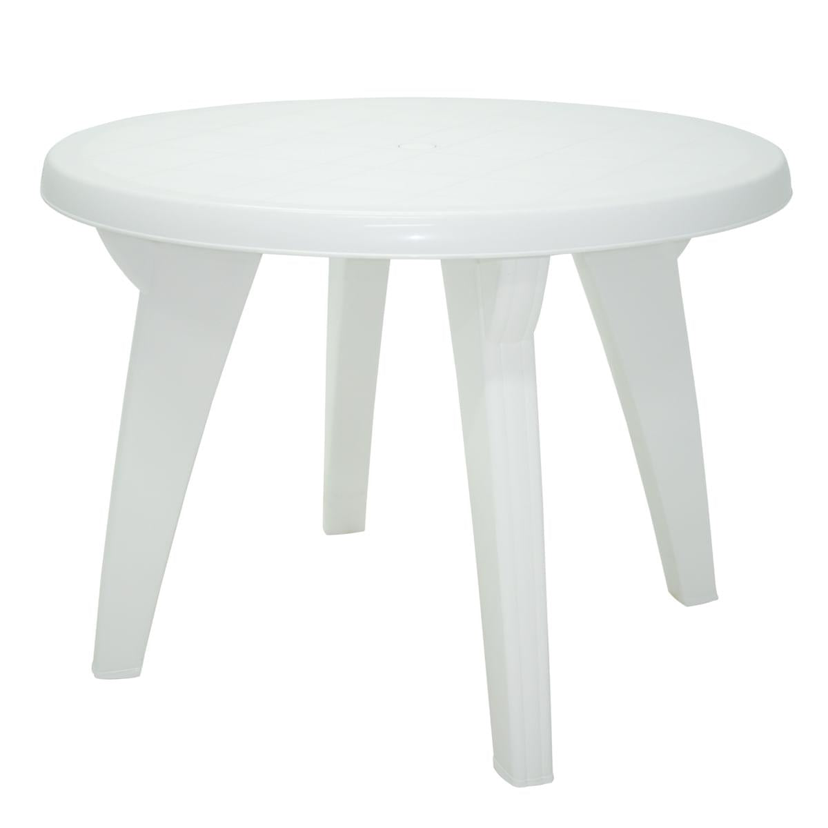 Mesa Tramontina Acapulco 100 cm Branco em Polipropileno