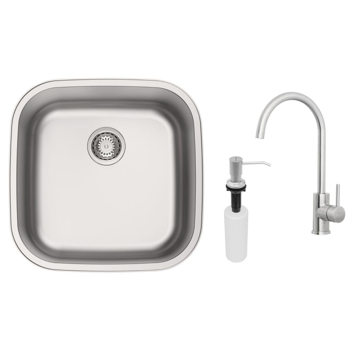Cuba Tramontina Aria Maxi 40 BS 40x40cm Inox com Monocomando e Dosador
