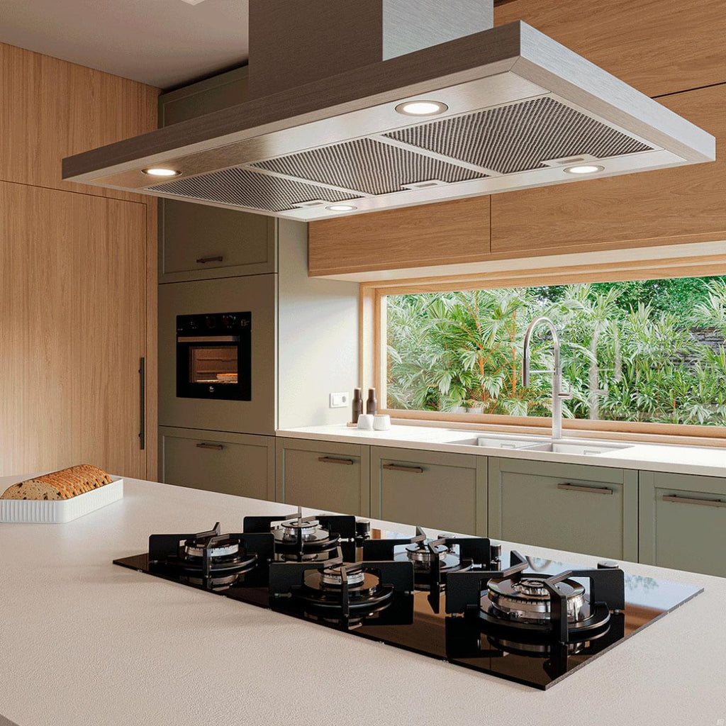 Cooktop a Gás Fischer 5 Bocas Tripla Chama Infinity Duo com Trempe de ferro fundido Mesa Vidro Bivolt