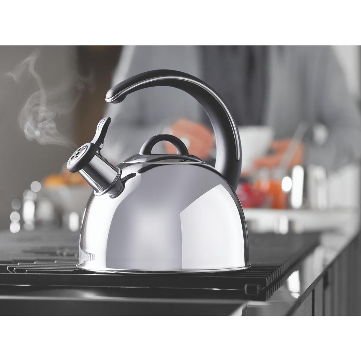 Chaleira Tramontina com Apito 2,8 L Aço Inox Fundo Triplo 61488210