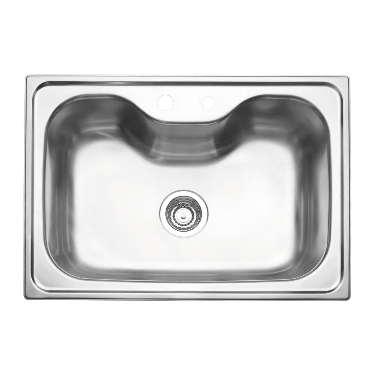 Cuba de Sobrepor Tramontina Morgana em Aço Inox 69 x 49 cm com Lixeira de Embutir 5 L Tábua de Madeira Dosador de Sabão Cesto Coador e Válvula