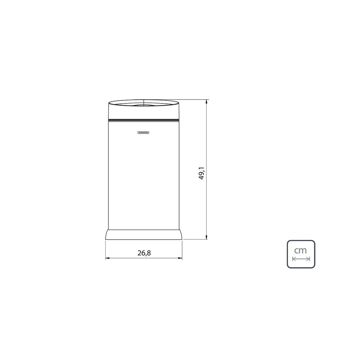 Lixeira Tramontina Smart Automática com Sensor em Aço Inox com Acabamento Scotch Brite 12 Litros