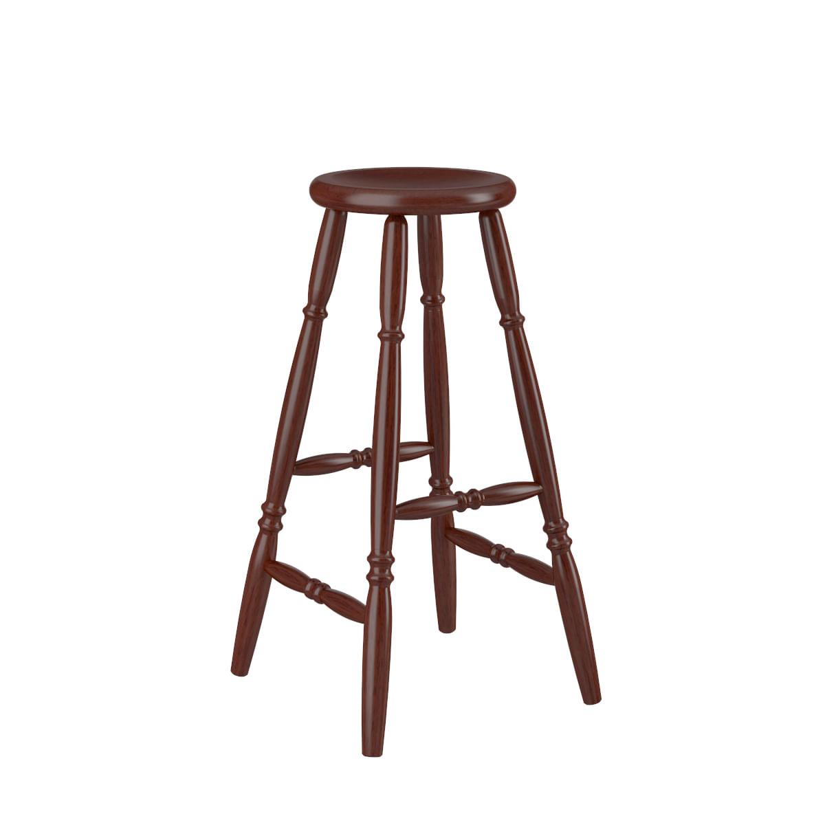 Banqueta Alta em Madeira 75cm Castanho Acetinado 170EA Piratini