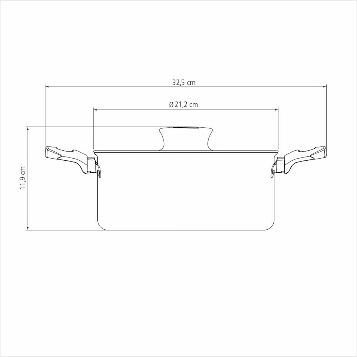 Caçarola Tramontina Formia em Alumínio 20 cm 2,8 L Starflon Max Preto