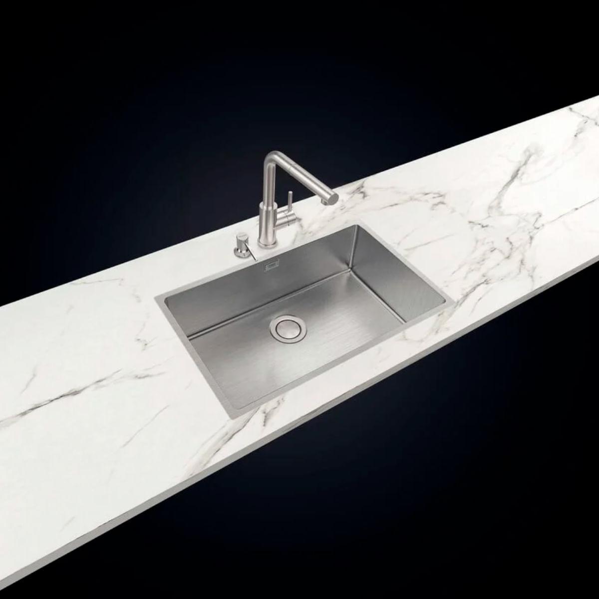Cuba Tramontina Quadrum 70 em Aço Inox Acetinado 70 x 40 cm