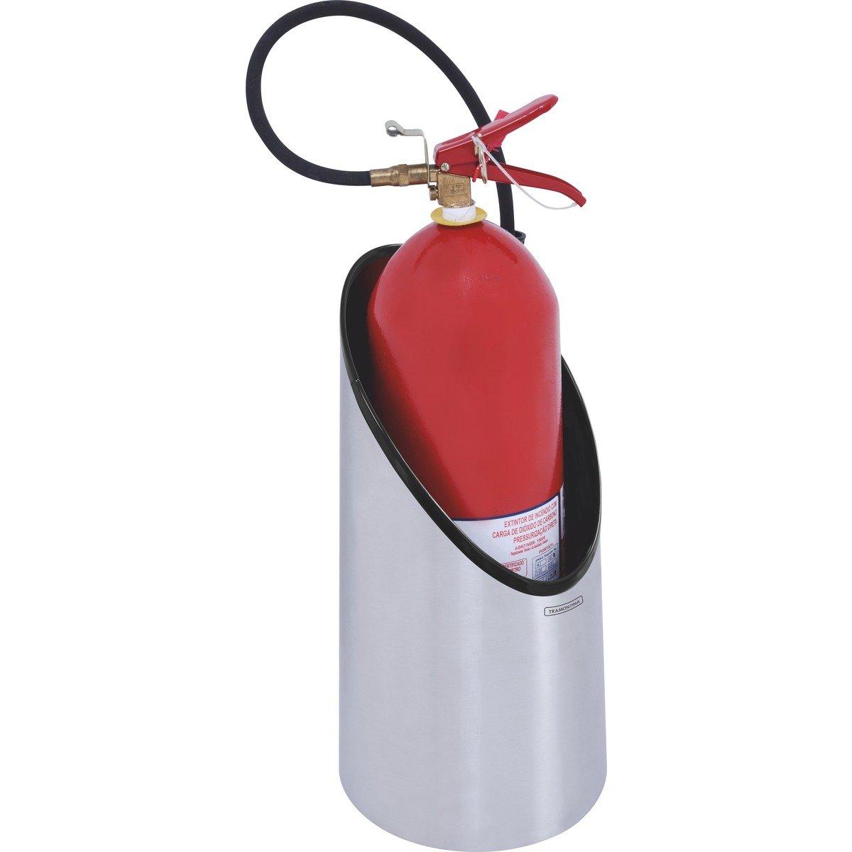 Porta Extintor Tramontina Supremo em Aço Inox com Acabamento Scotch Brite