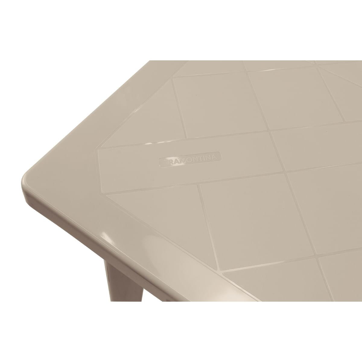 Mesa Tramontina Sancho Areia 80x80cm em Polipropileno